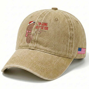 Marcus The Worm Christmas Meme Washed Cotton Baseball Cap I Am Going To Fck You TS14 Print Your Wear