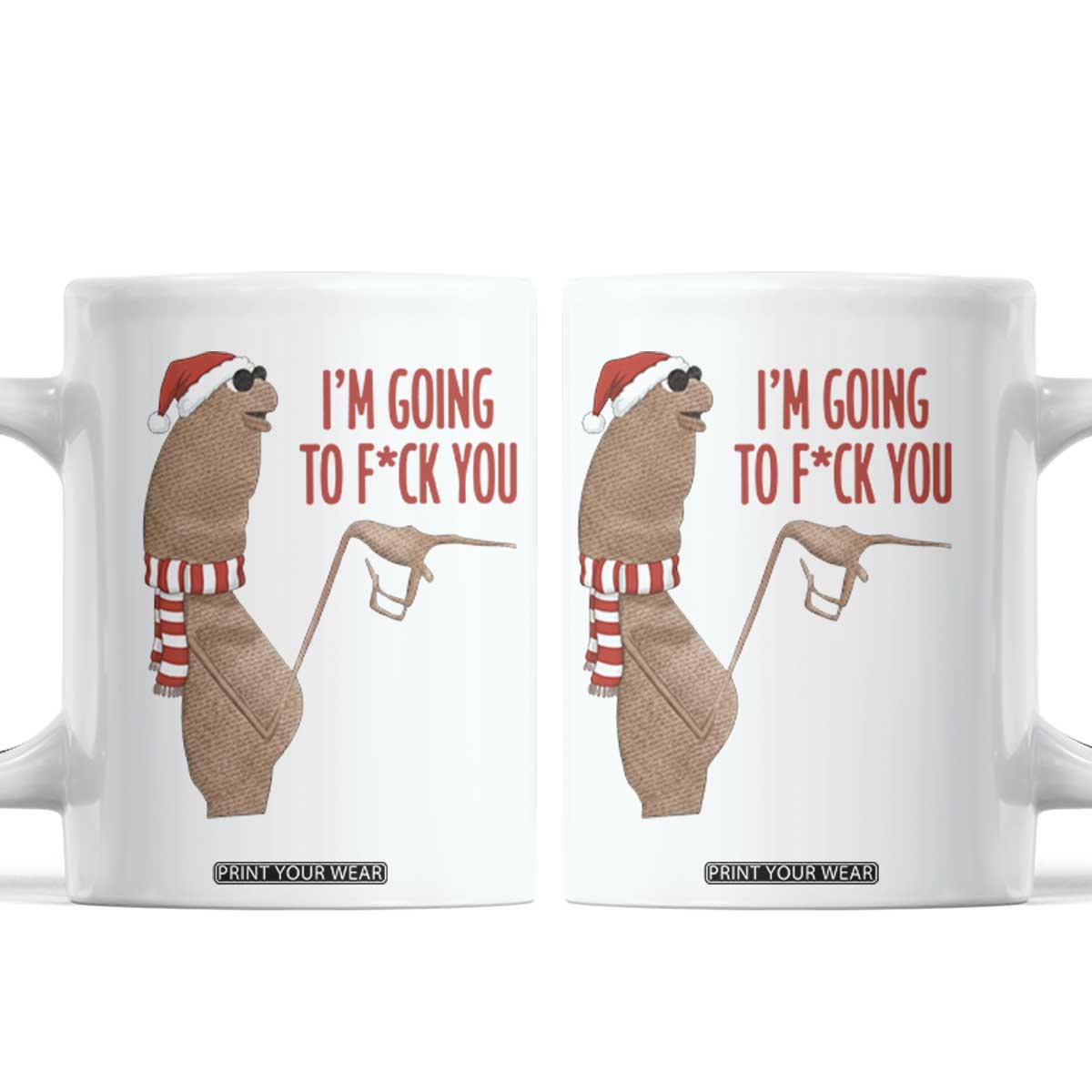 Marcus The Worm Christmas Meme Coffee Mug I Am Going To Fck You - Print Your Wear