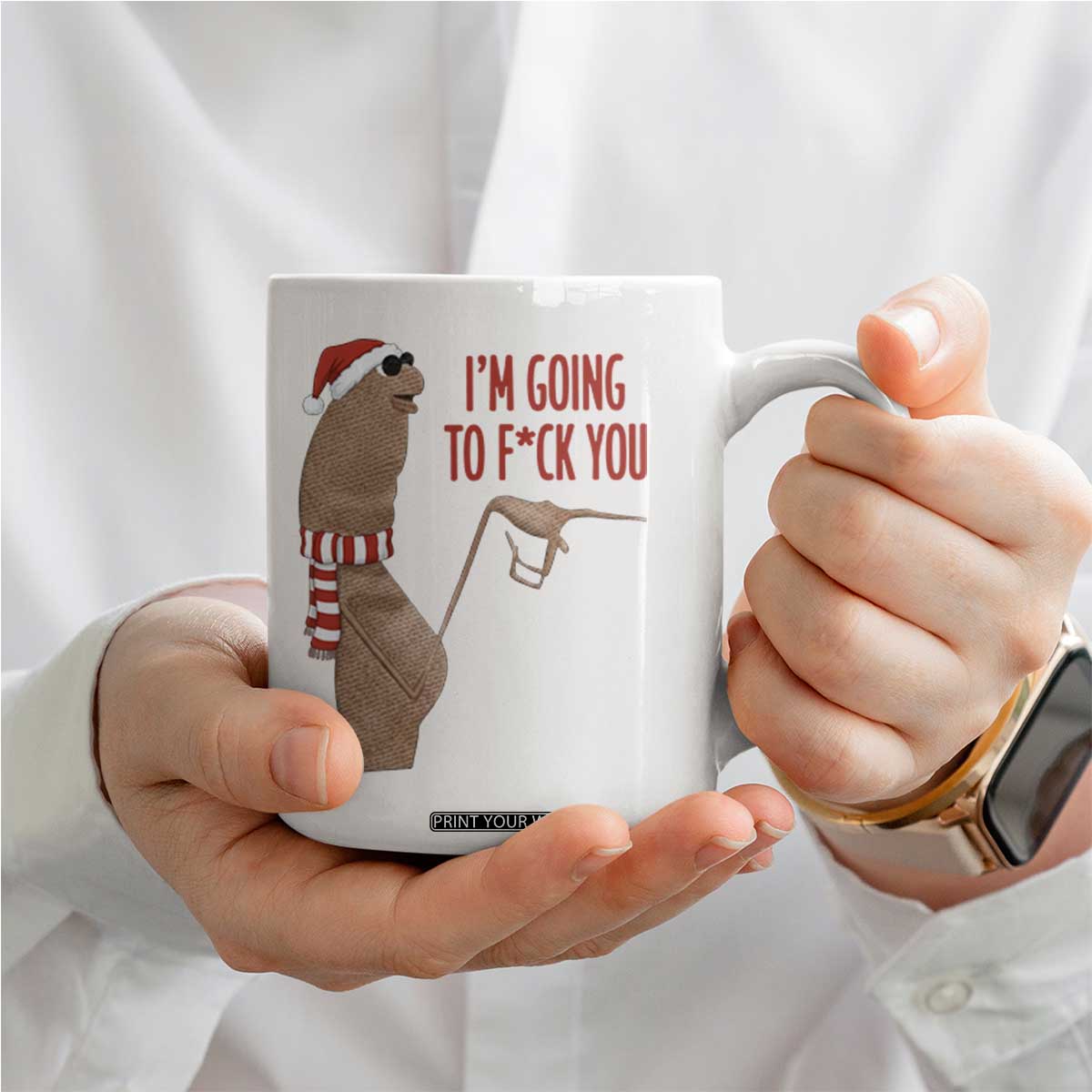Marcus The Worm Christmas Meme Coffee Mug I Am Going To Fck You - Print Your Wear