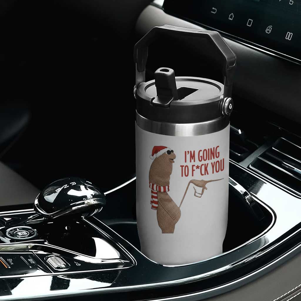 Marcus The Worm Christmas Meme Flip Straw Tumbler I Am Going To Fck You - Print Your Wear
