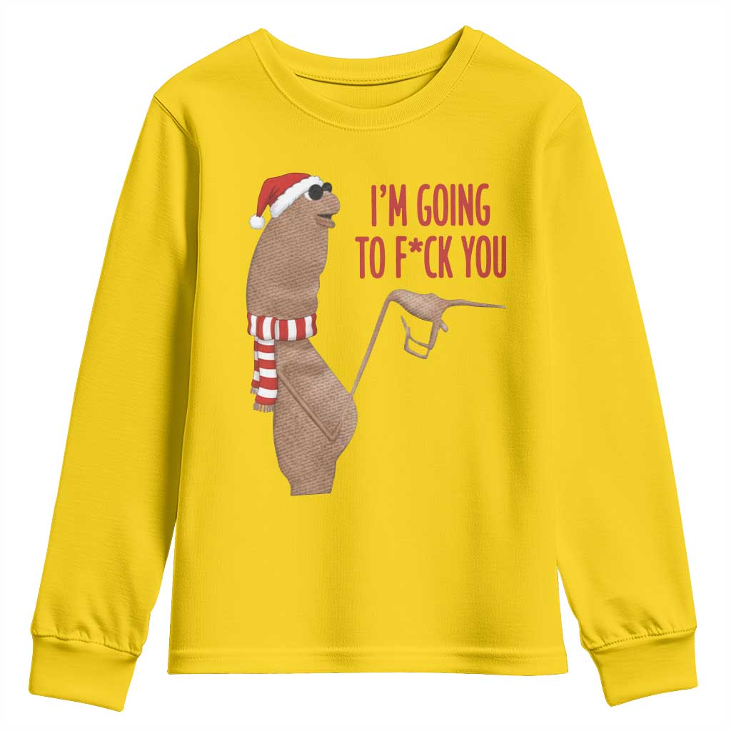 Marcus The Worm Christmas Meme Youth Sweatshirt I Am Going To Fck You TS14 Daisy Print Your Wear