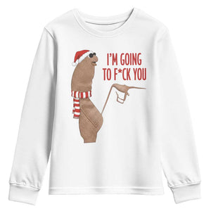 Marcus The Worm Christmas Meme Youth Sweatshirt I Am Going To Fck You TS14 White Print Your Wear