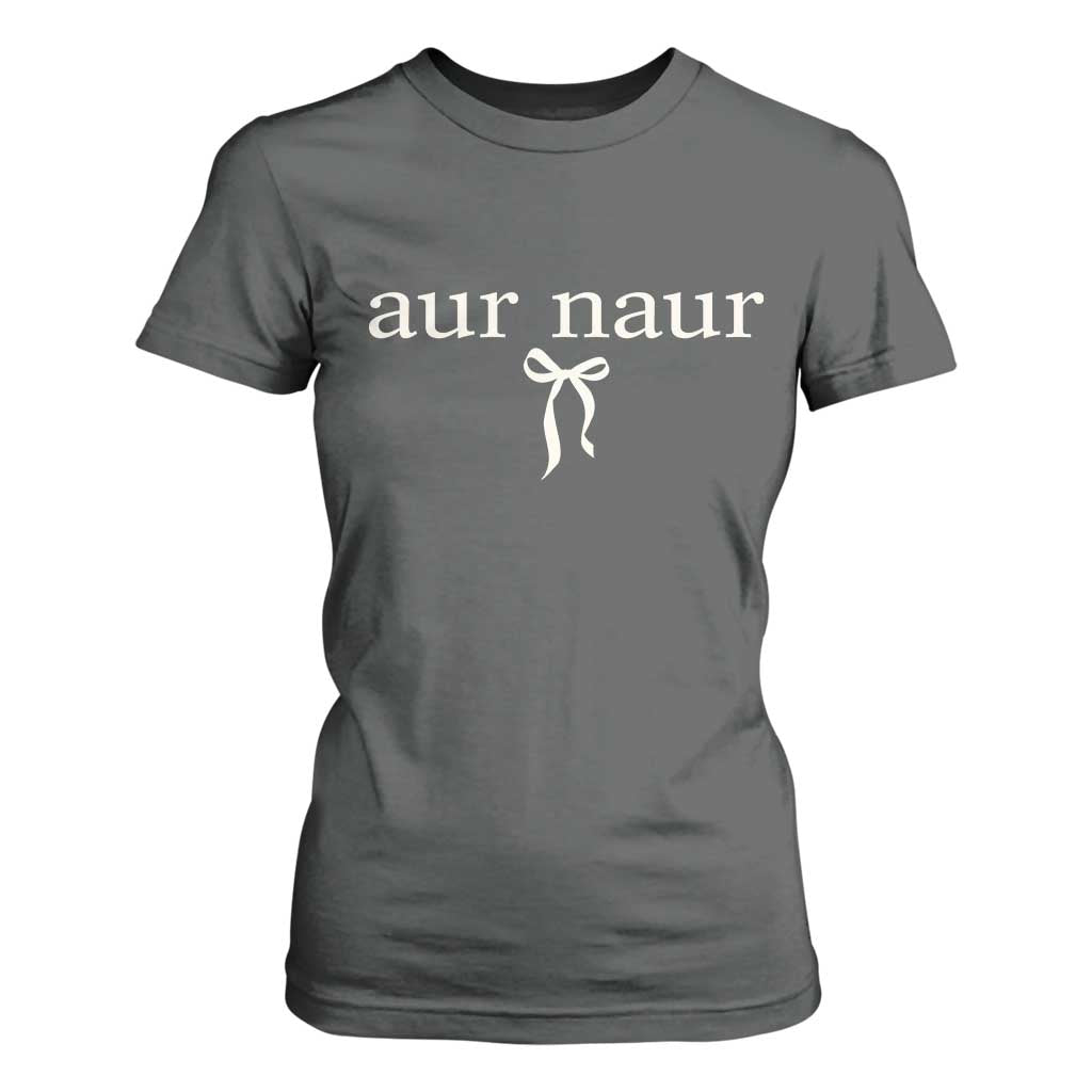 Aur Naur T Shirt For Women Funny Sarcastic Oh No Australian Accent TS14 Dark Heather Print Your Wear