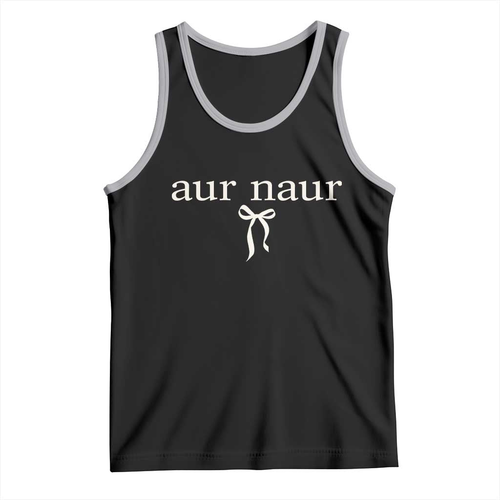 Aur Naur Tank Top Funny Sarcastic Oh No Australian Accent TS14 Black Athletic Heather Print Your Wear