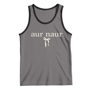 Aur Naur Tank Top Funny Sarcastic Oh No Australian Accent TS14 Deep Heather Black Print Your Wear