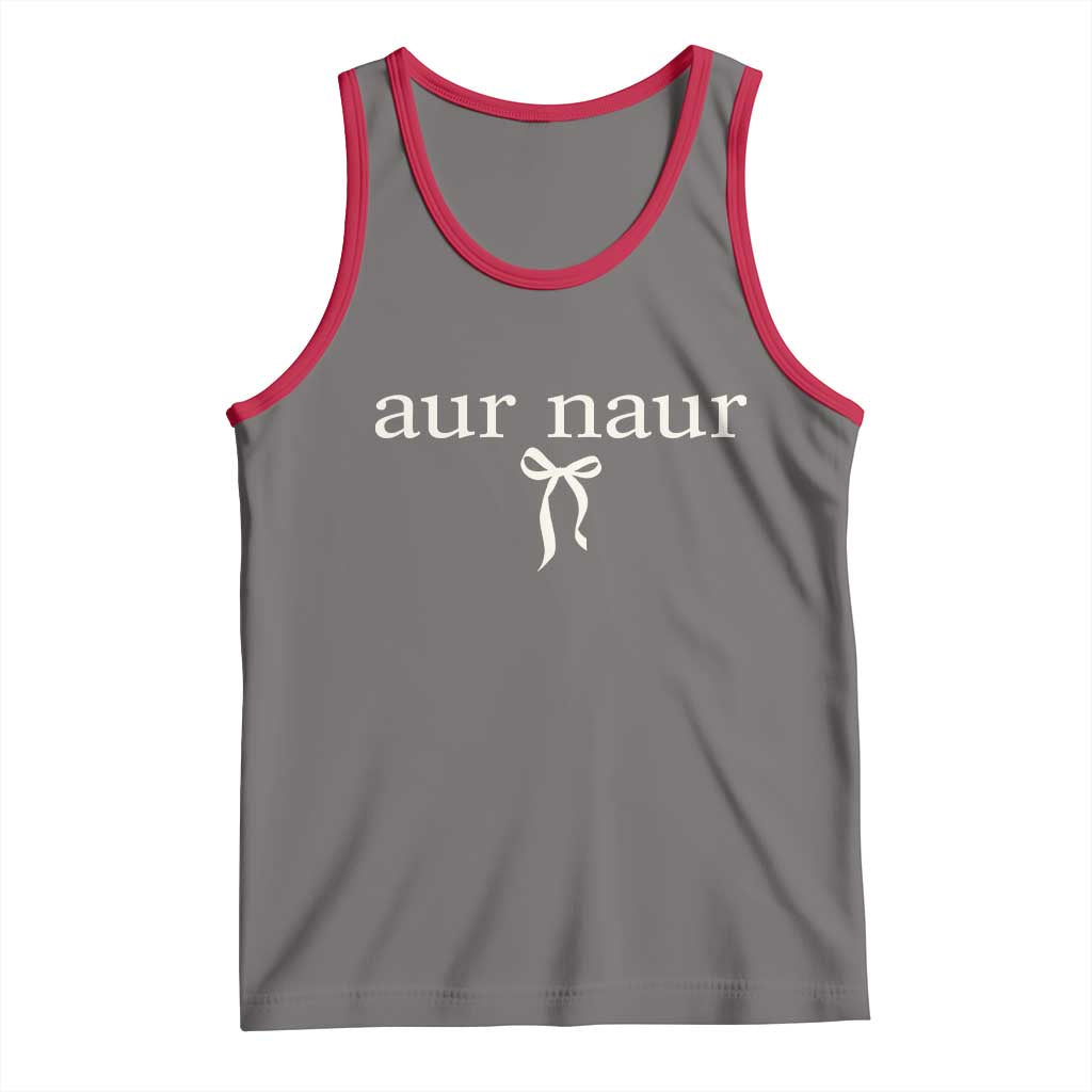 Aur Naur Tank Top Funny Sarcastic Oh No Australian Accent TS14 Deep Heather Red Print Your Wear