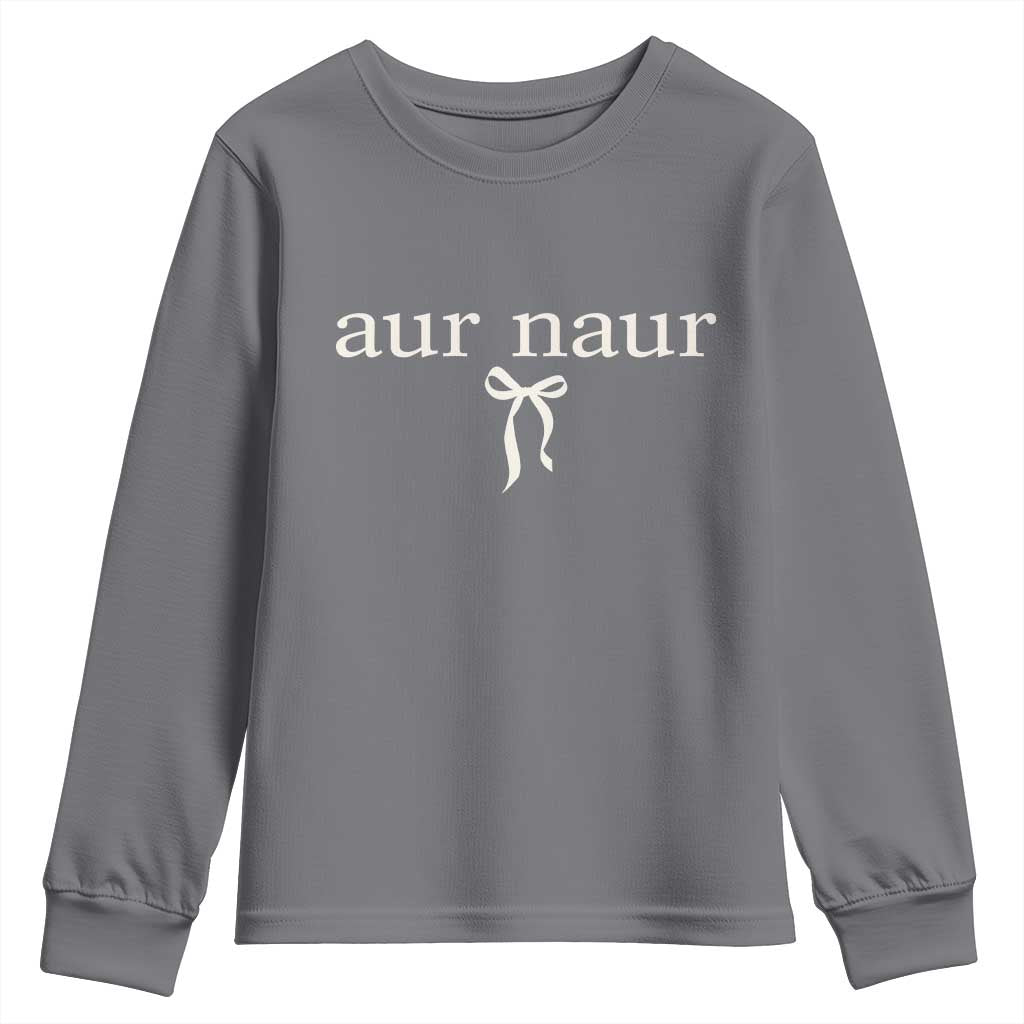 Aur Naur Youth Sweatshirt Funny Sarcastic Oh No Australian Accent TS14 Charcoal Print Your Wear