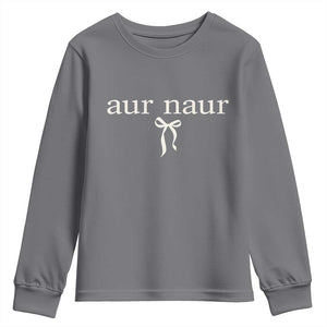 Aur Naur Youth Sweatshirt Funny Sarcastic Oh No Australian Accent TS14 Charcoal Print Your Wear