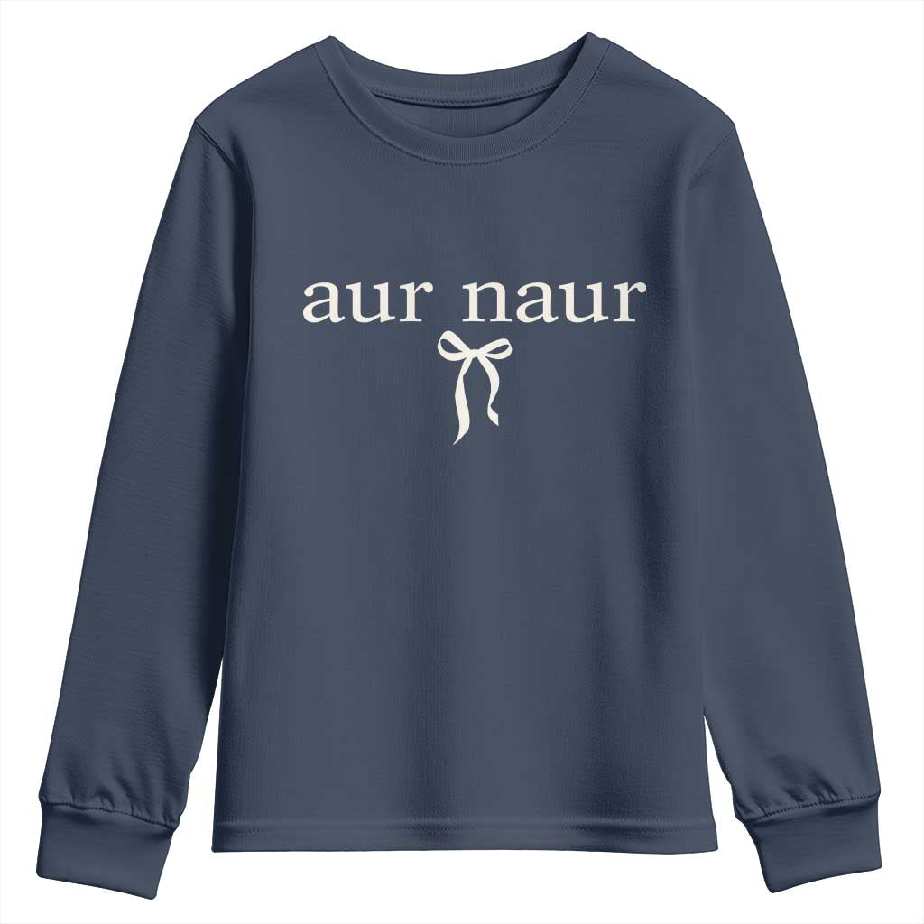 Aur Naur Youth Sweatshirt Funny Sarcastic Oh No Australian Accent TS14 Navy Print Your Wear