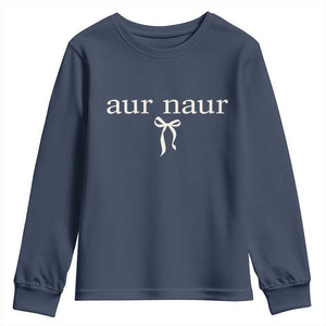 Aur Naur Youth Sweatshirt Funny Sarcastic Oh No Australian Accent TS14 Navy Print Your Wear