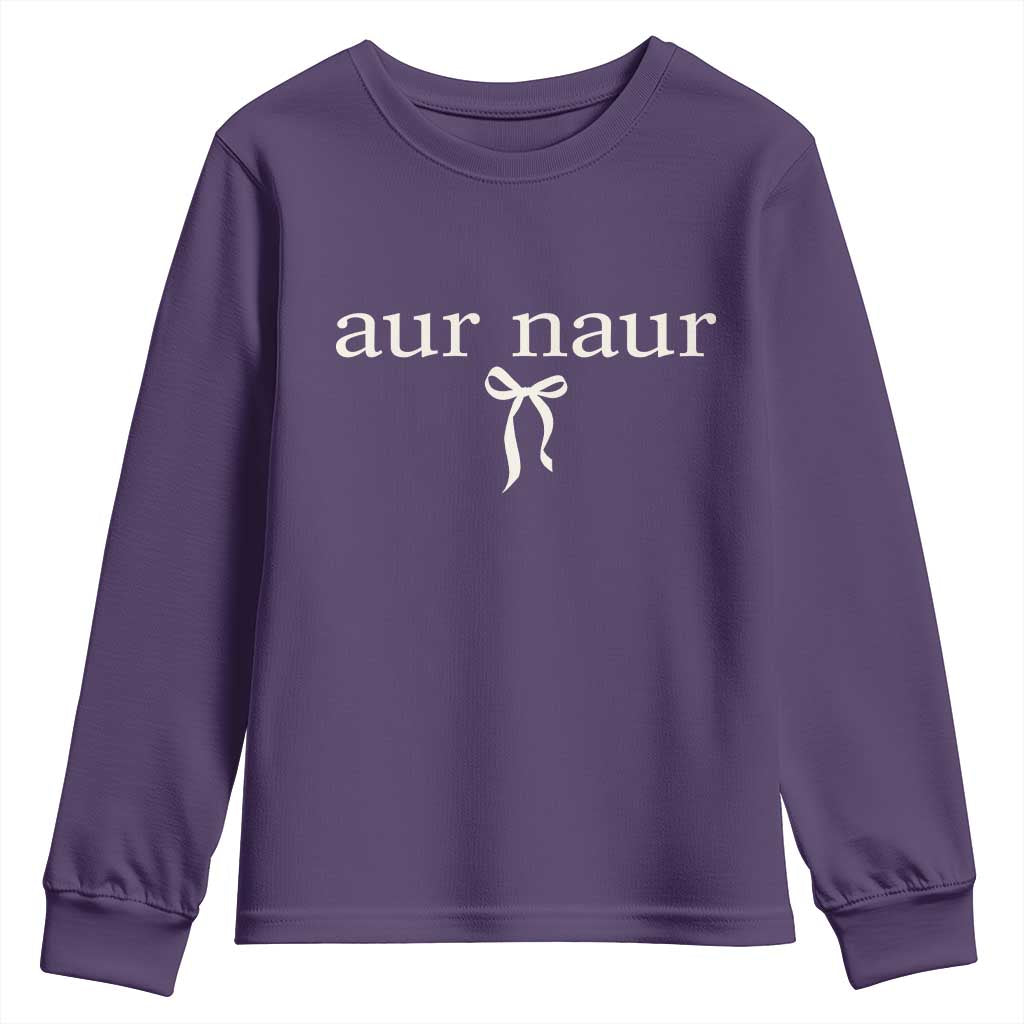 Aur Naur Youth Sweatshirt Funny Sarcastic Oh No Australian Accent TS14 Purple Print Your Wear