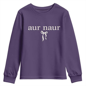 Aur Naur Youth Sweatshirt Funny Sarcastic Oh No Australian Accent TS14 Purple Print Your Wear