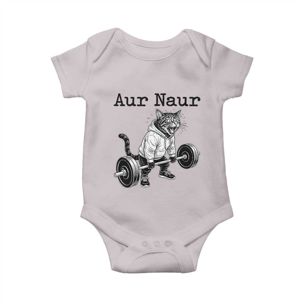 Aur Naur Raccoon Meme Baby Onesie Funny Sarcastic Oh No Australian Accent TS14 Ice Gray Print Your Wear