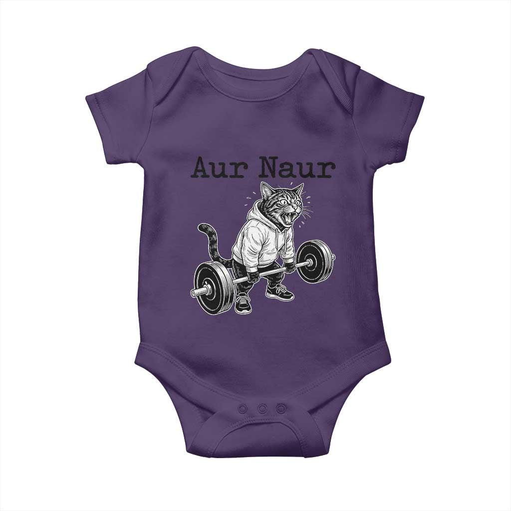 Aur Naur Raccoon Meme Baby Onesie Funny Sarcastic Oh No Australian Accent TS14 Purple Print Your Wear