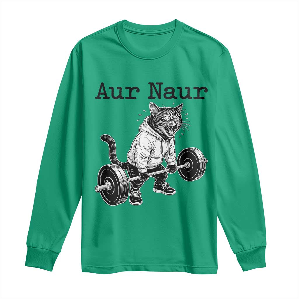 Aur Naur Raccoon Meme Long Sleeve Shirt Funny Sarcastic Oh No Australian Accent TS14 Irish Green Print Your Wear