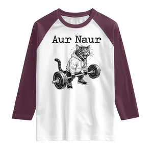 Aur Naur Raccoon Meme Raglan Shirt Funny Sarcastic Oh No Australian Accent TS14 White Maroon Print Your Wear