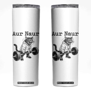 Aur Naur Raccoon Meme Skinny Tumbler Funny Sarcastic Oh No Australian Accent TS14 White Print Your Wear