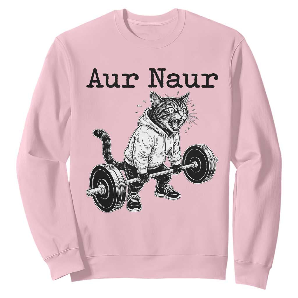 Aur Naur Raccoon Meme Sweatshirt Funny Sarcastic Oh No Australian Accent TS14 Light Pink Print Your Wear