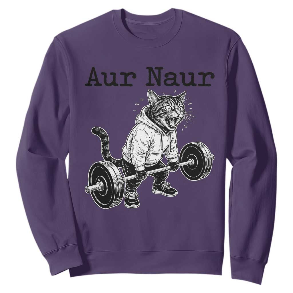 Aur Naur Raccoon Meme Sweatshirt Funny Sarcastic Oh No Australian Accent TS14 Purple Print Your Wear