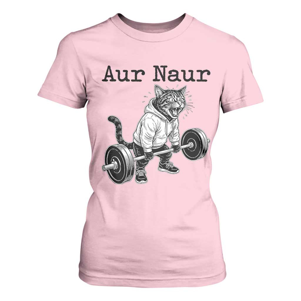 Aur Naur Raccoon Meme T Shirt For Women Funny Sarcastic Oh No Australian Accent TS14 Light Pink Print Your Wear