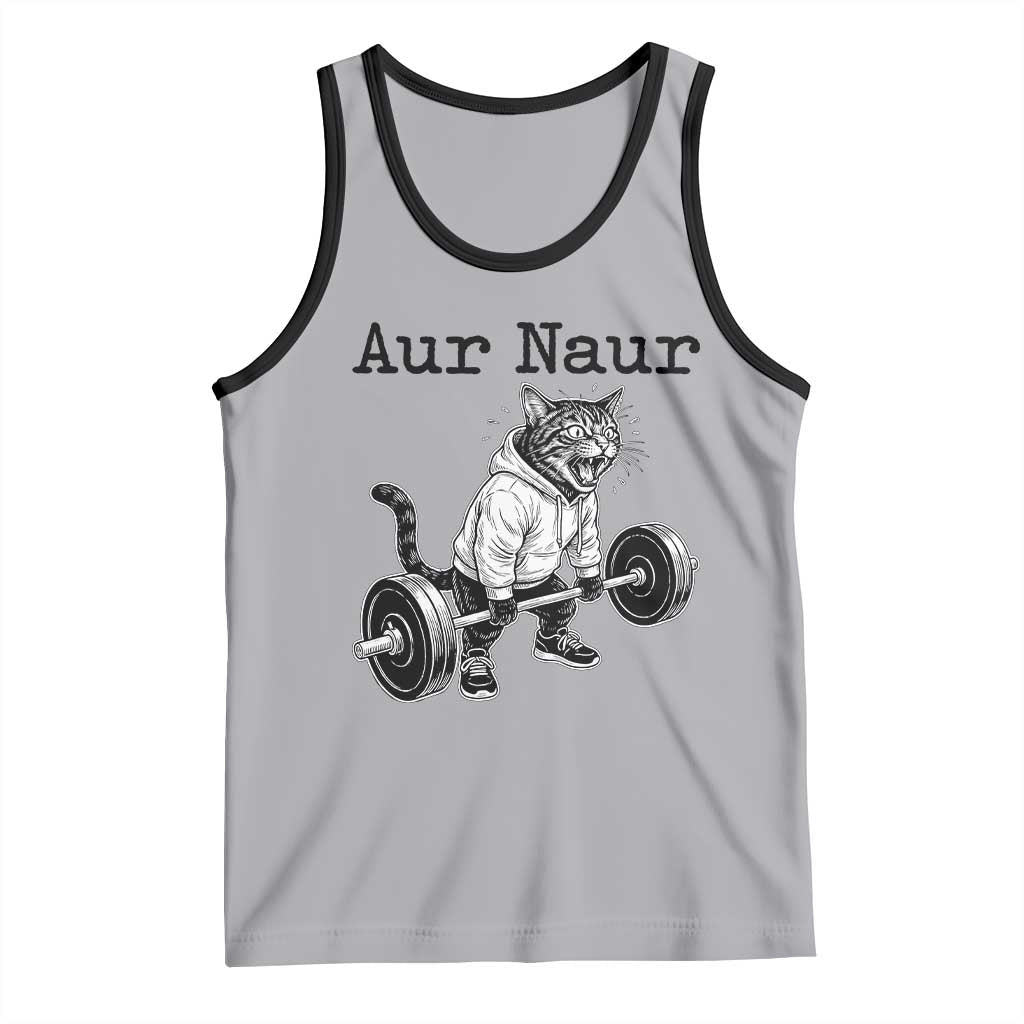 Aur Naur Raccoon Meme Tank Top Funny Sarcastic Oh No Australian Accent TS14 Athletic Heather Black Print Your Wear