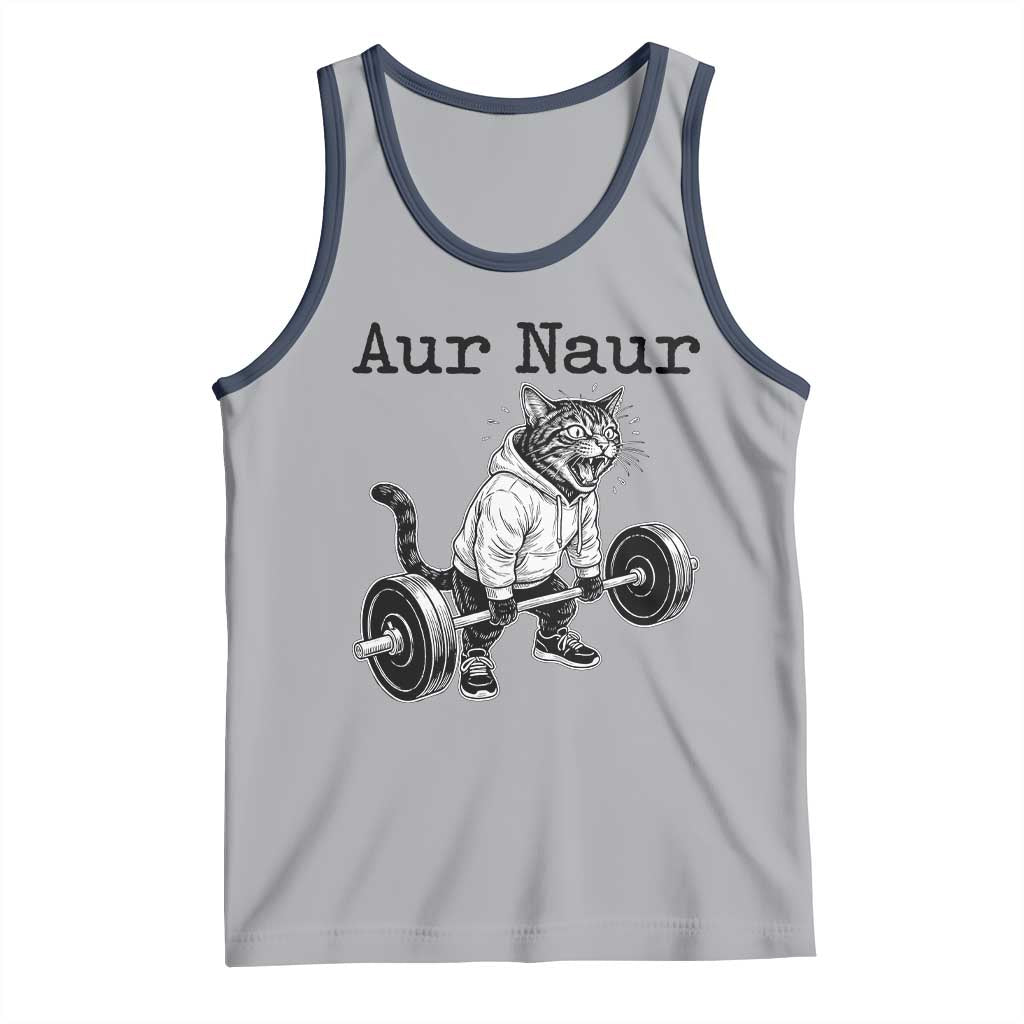 Aur Naur Raccoon Meme Tank Top Funny Sarcastic Oh No Australian Accent TS14 Athletic Heather Navy Print Your Wear