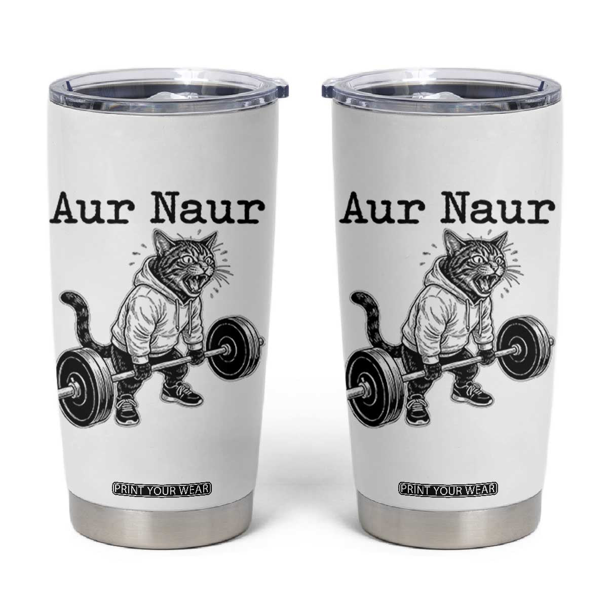 Aur Naur Raccoon Meme Tumbler Cup Funny Sarcastic Oh No Australian Accent TS14 White Print Your Wear