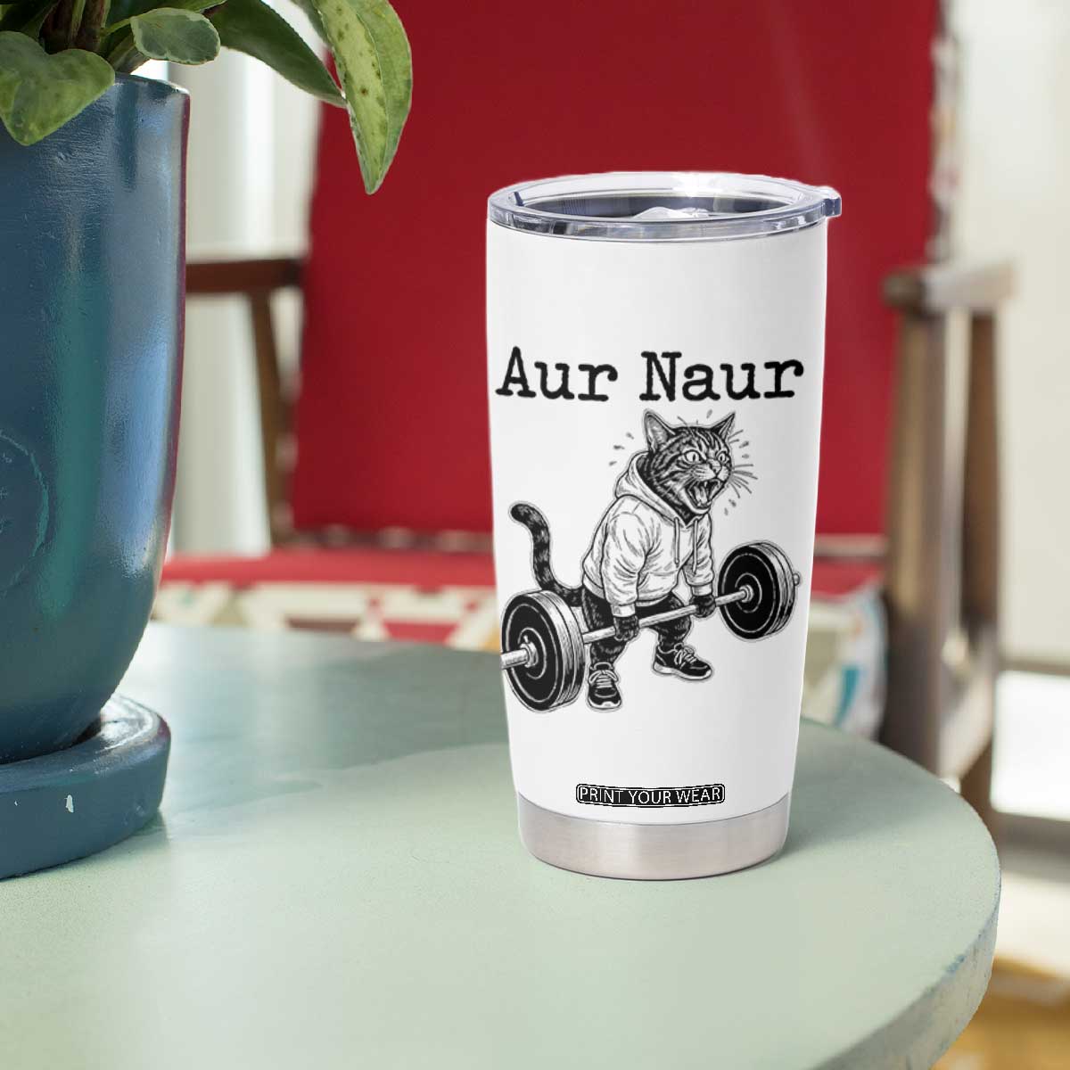 Aur Naur Raccoon Meme Tumbler Cup Funny Sarcastic Oh No Australian Accent TS14 Print Your Wear
