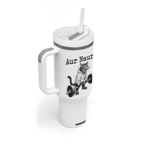 Aur Naur Raccoon Meme Tumbler With Handle Funny Sarcastic Oh No Australian Accent TS14 Print Your Wear