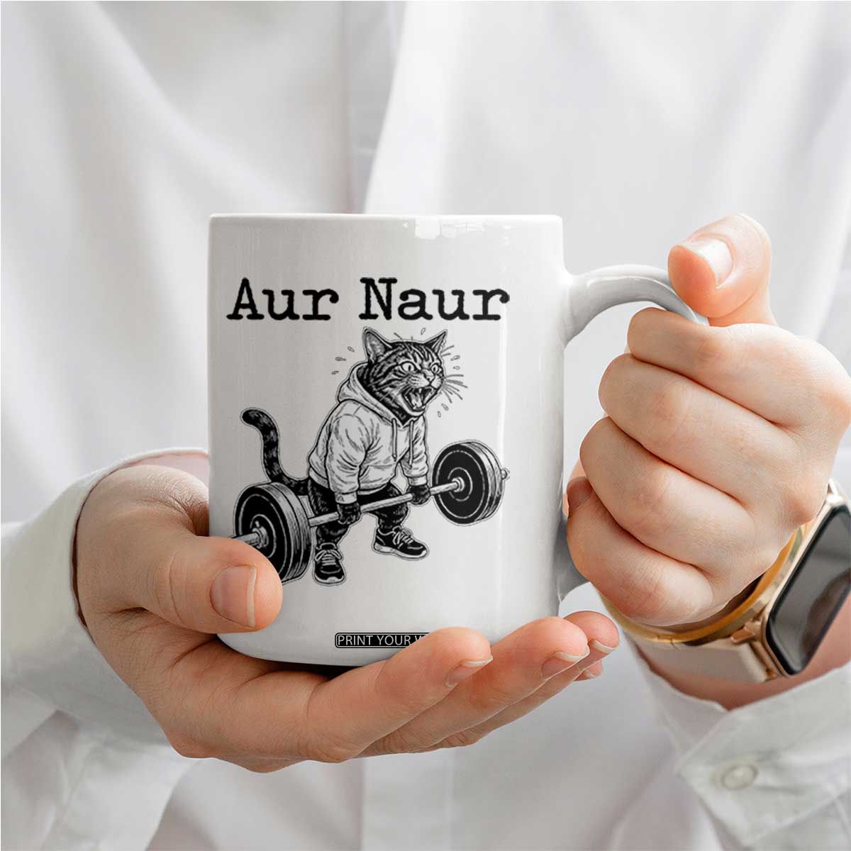 Aur Naur Raccoon Meme Coffee Mug Funny Sarcastic Oh No Australian Accent TS14 Print Your Wear