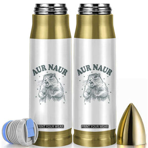 Aur Naur Groundhog Meme Bullet Tumbler Funny Sarcastic Oh No Australian Accent TS14 White Print Your Wear
