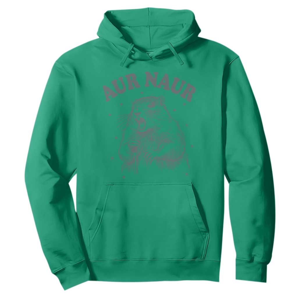 Aur Naur Groundhog Meme Hoodie Funny Sarcastic Oh No Australian Accent TS14 Irish Green Print Your Wear