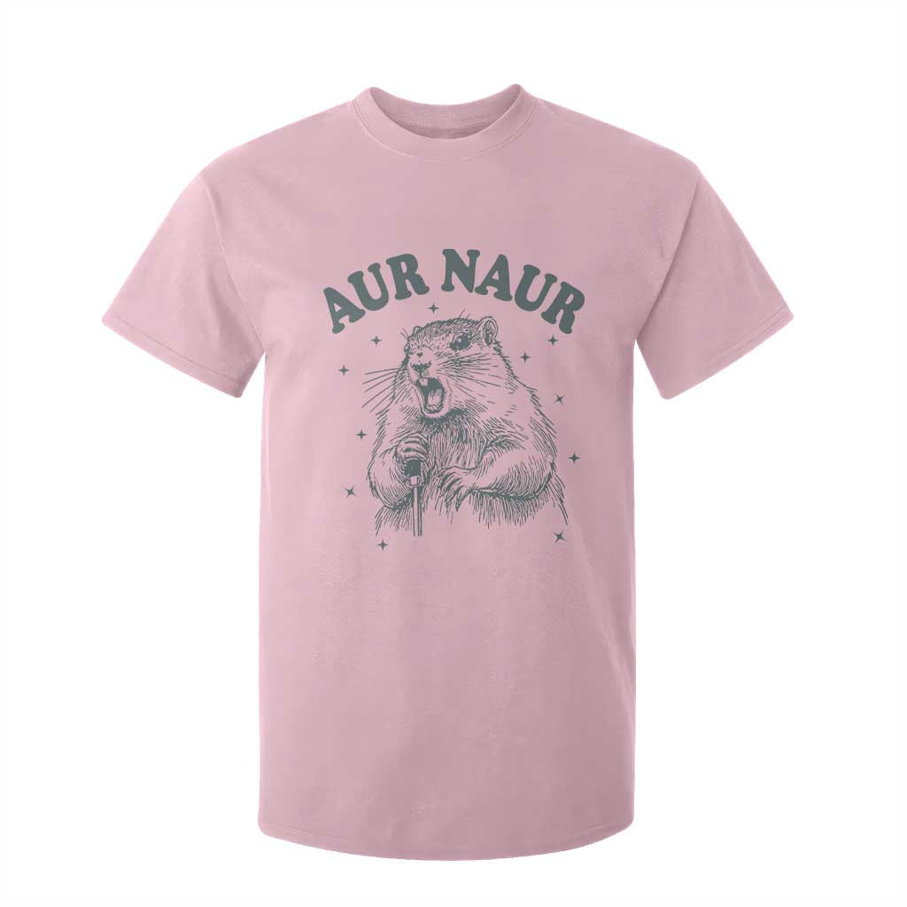 Aur Naur Groundhog Meme T Shirt For Kid Funny Sarcastic Oh No Australian Accent TS14 Light Pink Print Your Wear