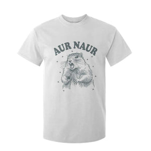 Aur Naur Groundhog Meme T Shirt For Kid Funny Sarcastic Oh No Australian Accent TS14 White Print Your Wear