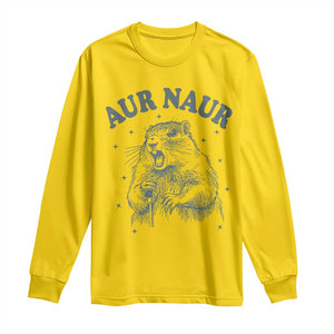 Aur Naur Groundhog Meme Long Sleeve Shirt Funny Sarcastic Oh No Australian Accent TS14 Daisy Print Your Wear