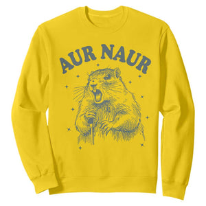 Aur Naur Groundhog Meme Sweatshirt Funny Sarcastic Oh No Australian Accent TS14 Daisy Print Your Wear