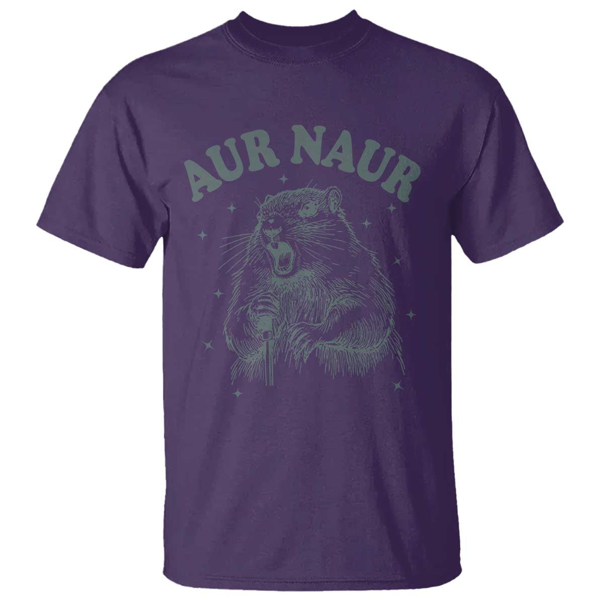 Aur Naur Groundhog Meme T Shirt Funny Sarcastic Oh No Australian Accent TS14 Purple Print Your Wear