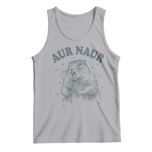 Aur Naur Groundhog Meme Tank Top Funny Sarcastic Oh No Australian Accent TS14 Athletic Heather Print Your Wear
