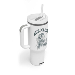 Aur Naur Groundhog Meme Tumbler With Handle Funny Sarcastic Oh No Australian Accent TS14 Print Your Wear