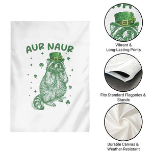 Aur Naur Raccoon St Patricks Day Garden Flag Funny Sarcastic Oh No Australian Accent TS14 Print Your Wear