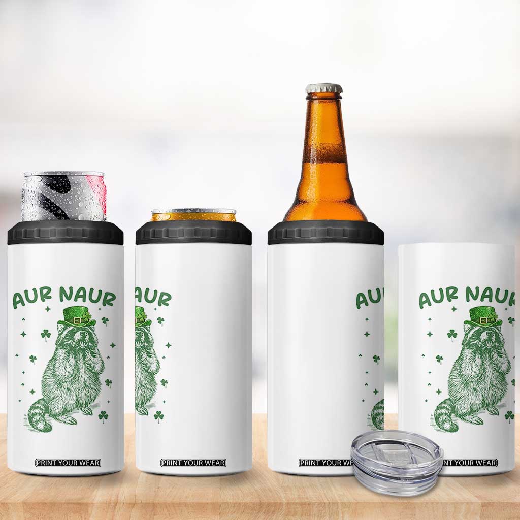 Aur Naur Raccoon St Patricks Day 4 in 1 Can Cooler Tumbler Funny Sarcastic Oh No Australian Accent TS14 Print Your Wear