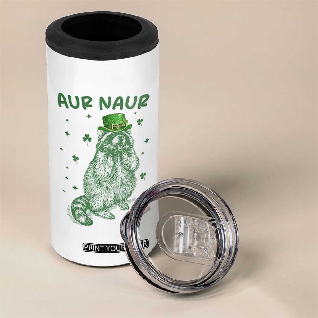 Aur Naur Raccoon St Patricks Day 4 in 1 Can Cooler Tumbler Funny Sarcastic Oh No Australian Accent TS14 Print Your Wear
