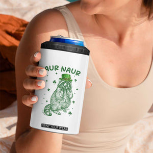 Aur Naur Raccoon St Patricks Day 4 in 1 Can Cooler Tumbler Funny Sarcastic Oh No Australian Accent TS14 Print Your Wear