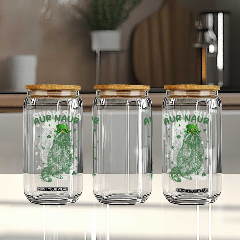 Aur Naur Raccoon St Patricks Day Glass Can Funny Sarcastic Oh No Australian Accent TS14 Print Your Wear