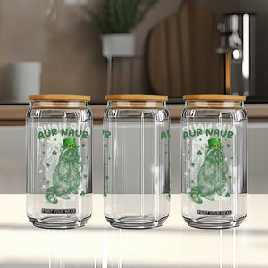 Aur Naur Raccoon St Patricks Day Glass Can Funny Sarcastic Oh No Australian Accent TS14 Print Your Wear