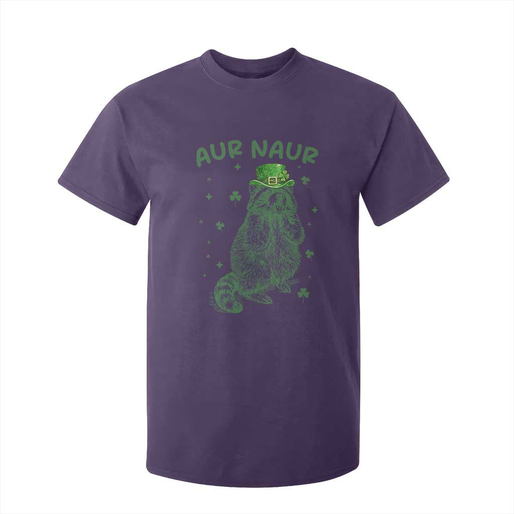 Aur Naur Raccoon St Patricks Day T Shirt For Kid Funny Sarcastic Oh No Australian Accent TS14 Purple Print Your Wear