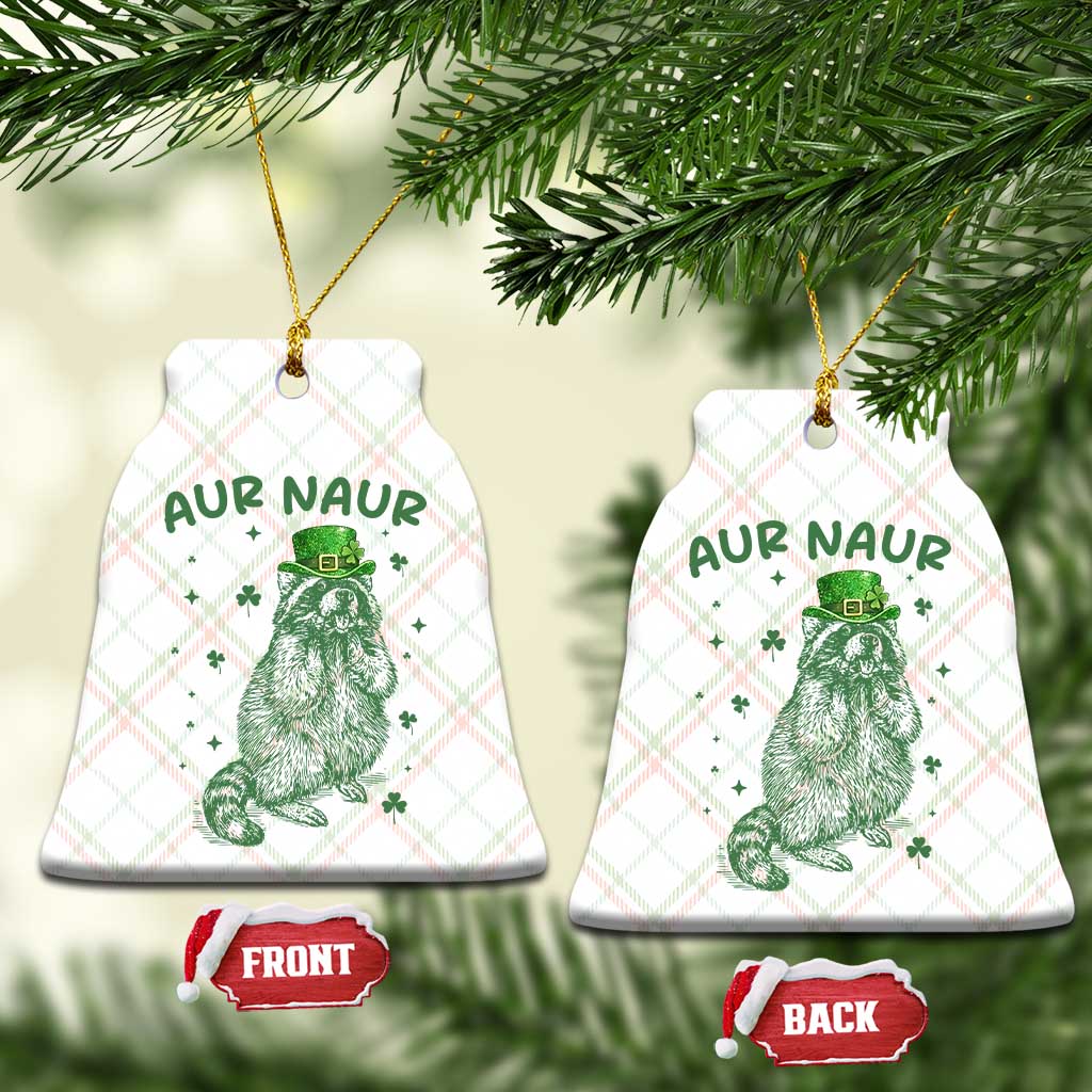 Aur Naur Raccoon St Patricks Day Ceramic Ornament Funny Sarcastic Oh No Australian Accent TS14 Print Your Wear