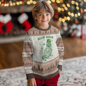Aur Naur Raccoon St Patricks Day Ugly Christmas Sweater Funny Sarcastic Oh No Australian Accent TS14 Mocha Mousse Print Your Wear