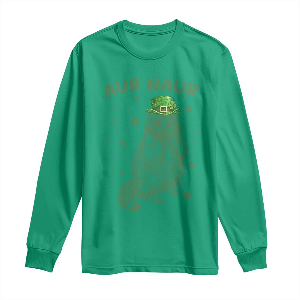 Aur Naur Raccoon St Patricks Day Long Sleeve Shirt Funny Sarcastic Oh No Australian Accent TS14 Irish Green Print Your Wear