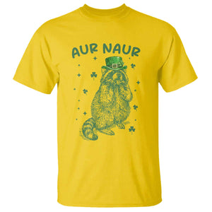 Aur Naur Raccoon St Patricks Day T Shirt Funny Sarcastic Oh No Australian Accent TS14 Daisy Print Your Wear